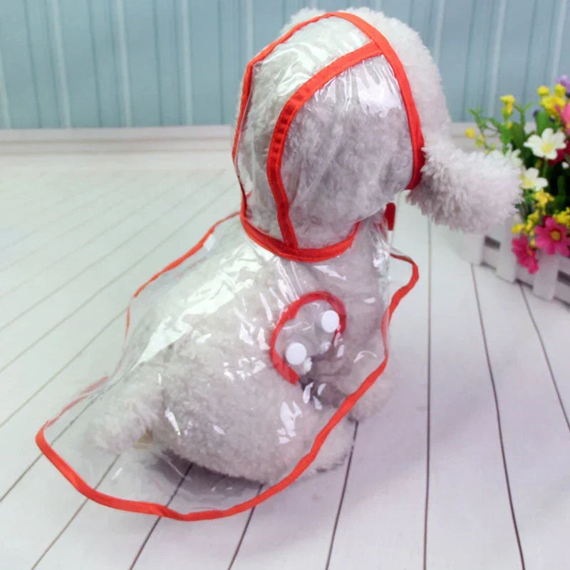 Dog Raincoat | Transparent & Waterproof | Adjustable Belly Strap