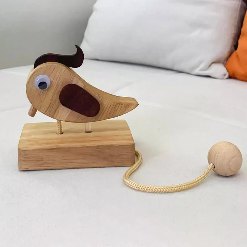 Door Knocker | Animated Woodpecker & Wooden Finish