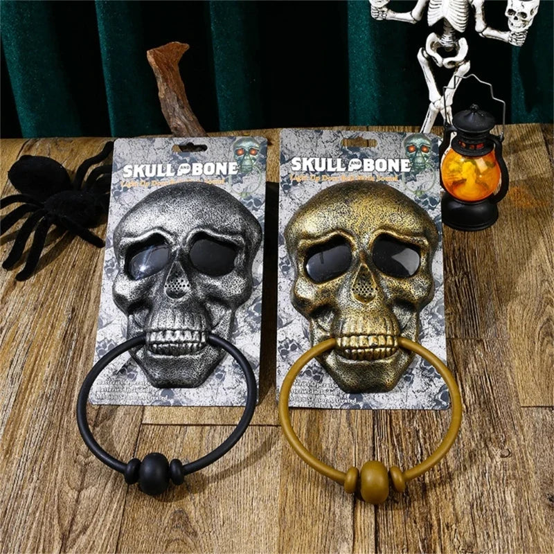 Door Knocker | Realistic Skull & Weather-Resistant Plastic | Approx. 16 x 14 cm