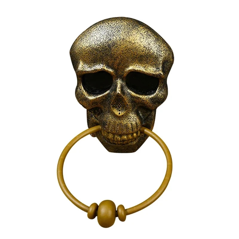 Door Knocker | Realistic Skull & Weather-Resistant Plastic | Approx. 16 x 14 cm