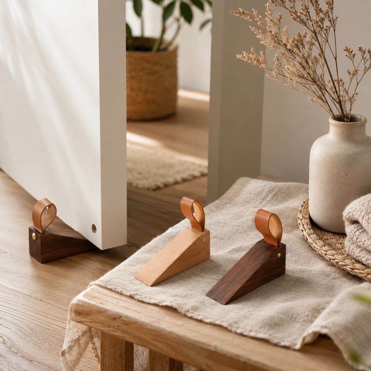 Door Stop | Scandinavian Wood & Non-Slip Base