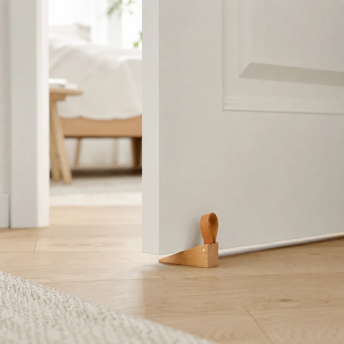 Door Stop | Scandinavian Wood & Non-Slip Base