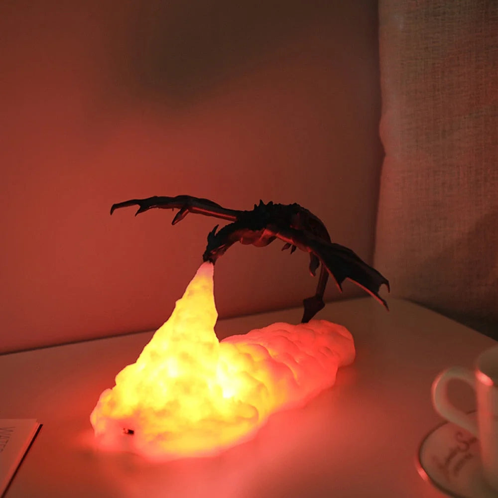Dragon Lamp | Wireless & Rechargeable LED Glow | 20 x 10 cm