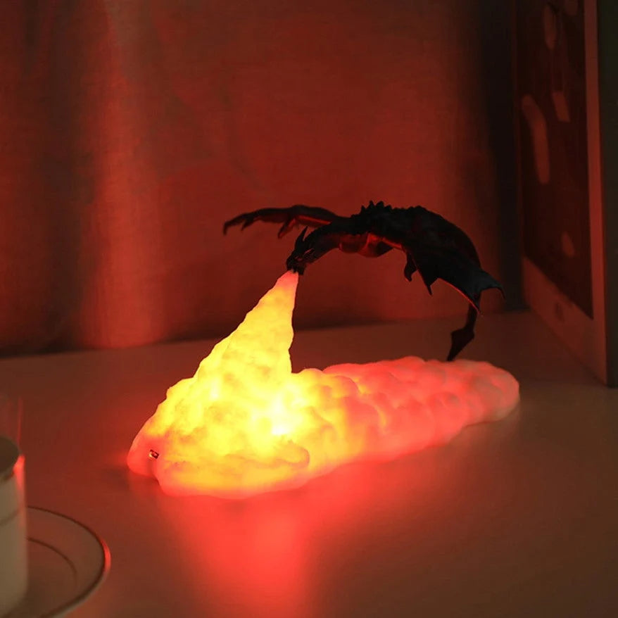 Dragon Lamp | Wireless & Rechargeable LED Glow | 20 x 10 cm