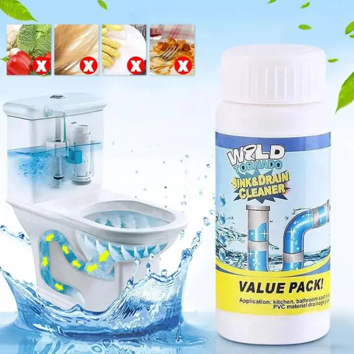 Drain Cleaner Powder | Fast-Dissolving & PVC-Safe | 110 g