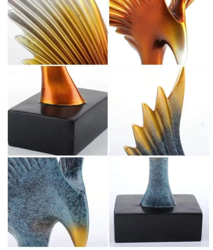 Eagle Sculpture | Resin Majestic Wings | 22 x 33 x 9.5 cm