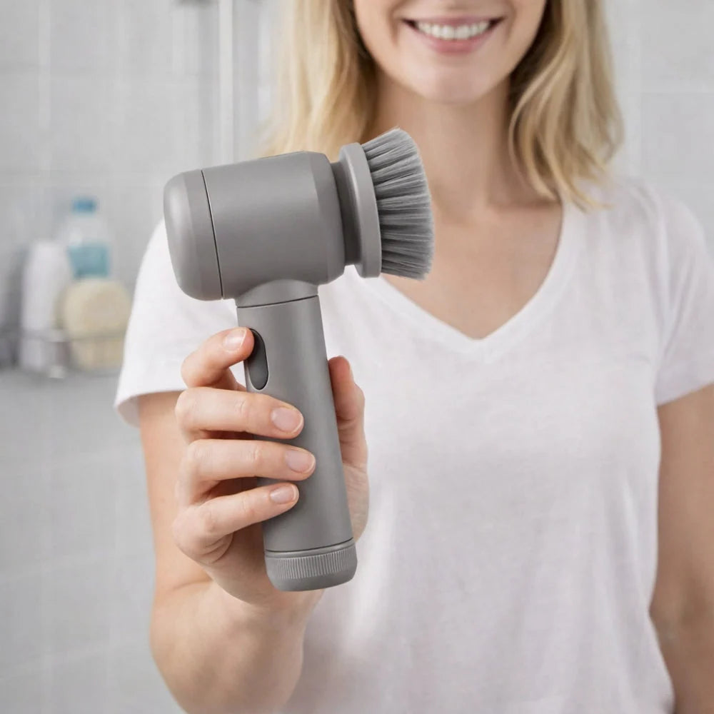 Electric Cleaning Brush | Rotary & Multi-Surface | 5 Interchangeable Heads