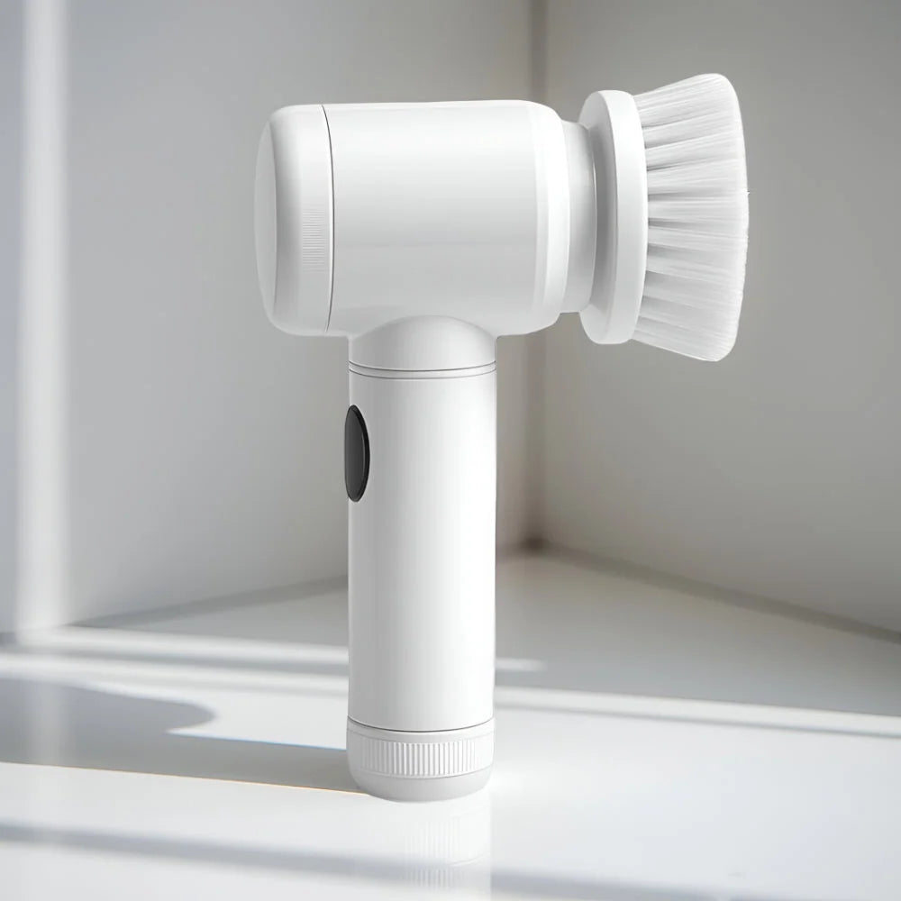 Electric Cleaning Brush | Rotary & Multi-Surface | 5 Interchangeable Heads