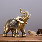 Elephant Figurine | Gold Resin & Textured Surface | 3 Sizes