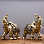 Elephant Figurine | Gold Resin & Textured Surface | 3 Sizes