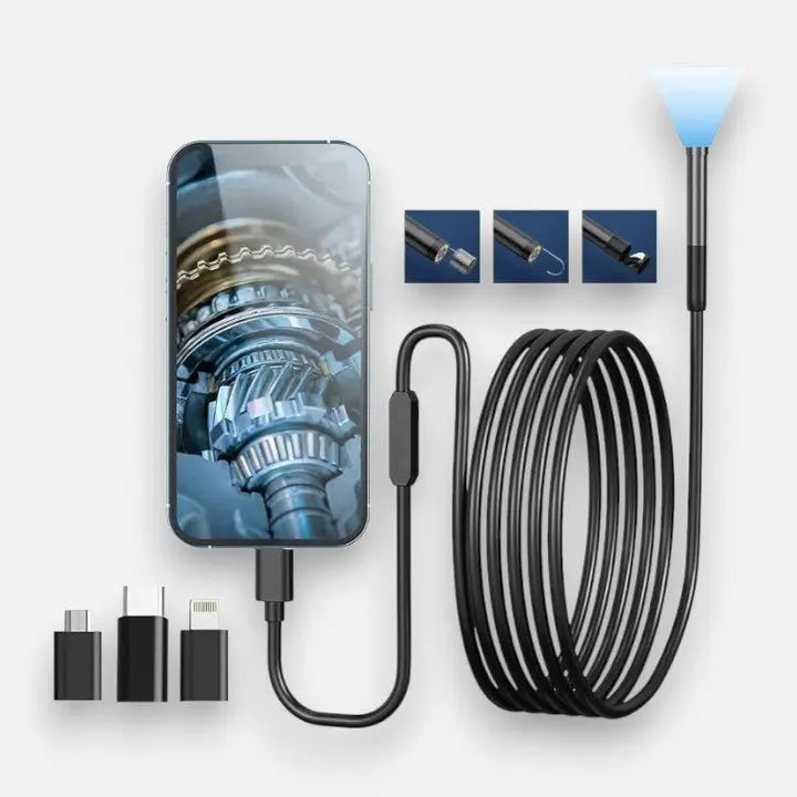 Endoscope Camera | Plug-and-Play HD & Waterproof | 5m Flexible Cable