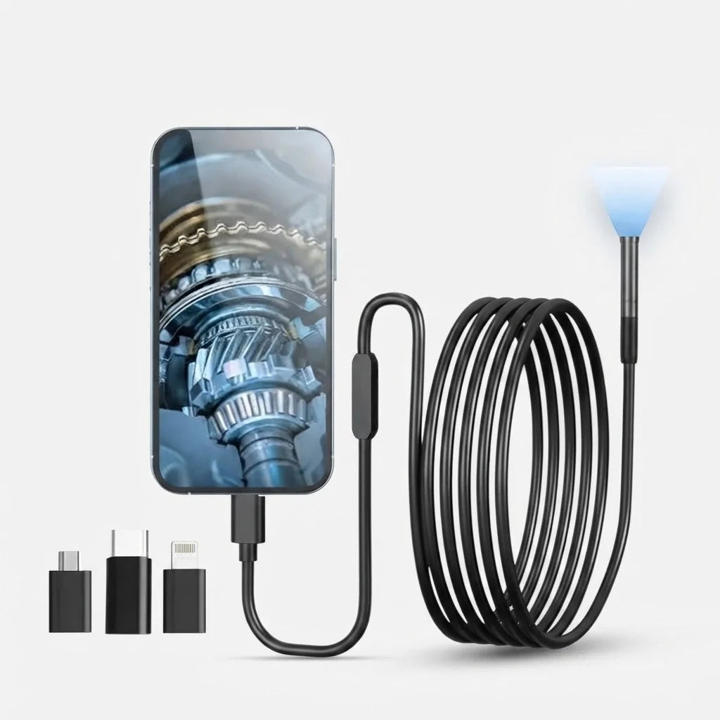 Endoscope Camera | Plug-and-Play HD & Waterproof | 5m Flexible Cable