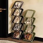 Entryway Shoe Rack | Vertical Space-Saving & Sturdy PP | 2–7 Tiers