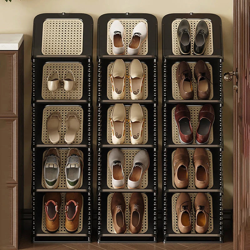 Entryway Shoe Rack | Vertical Space-Saving & Sturdy PP | 2–7 Tiers