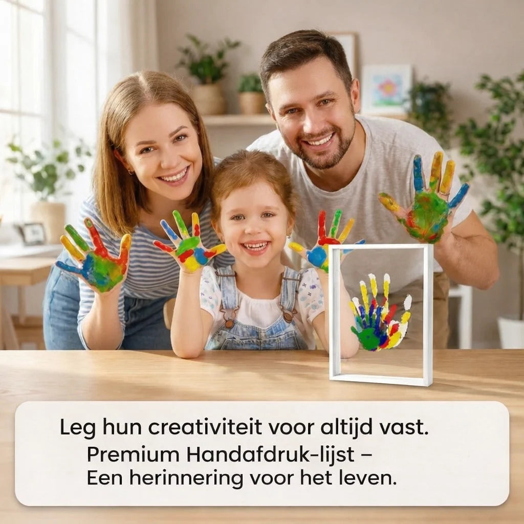 Family Handprint Kit | Complete DIY & Child-Safe Paint | Includes Frame