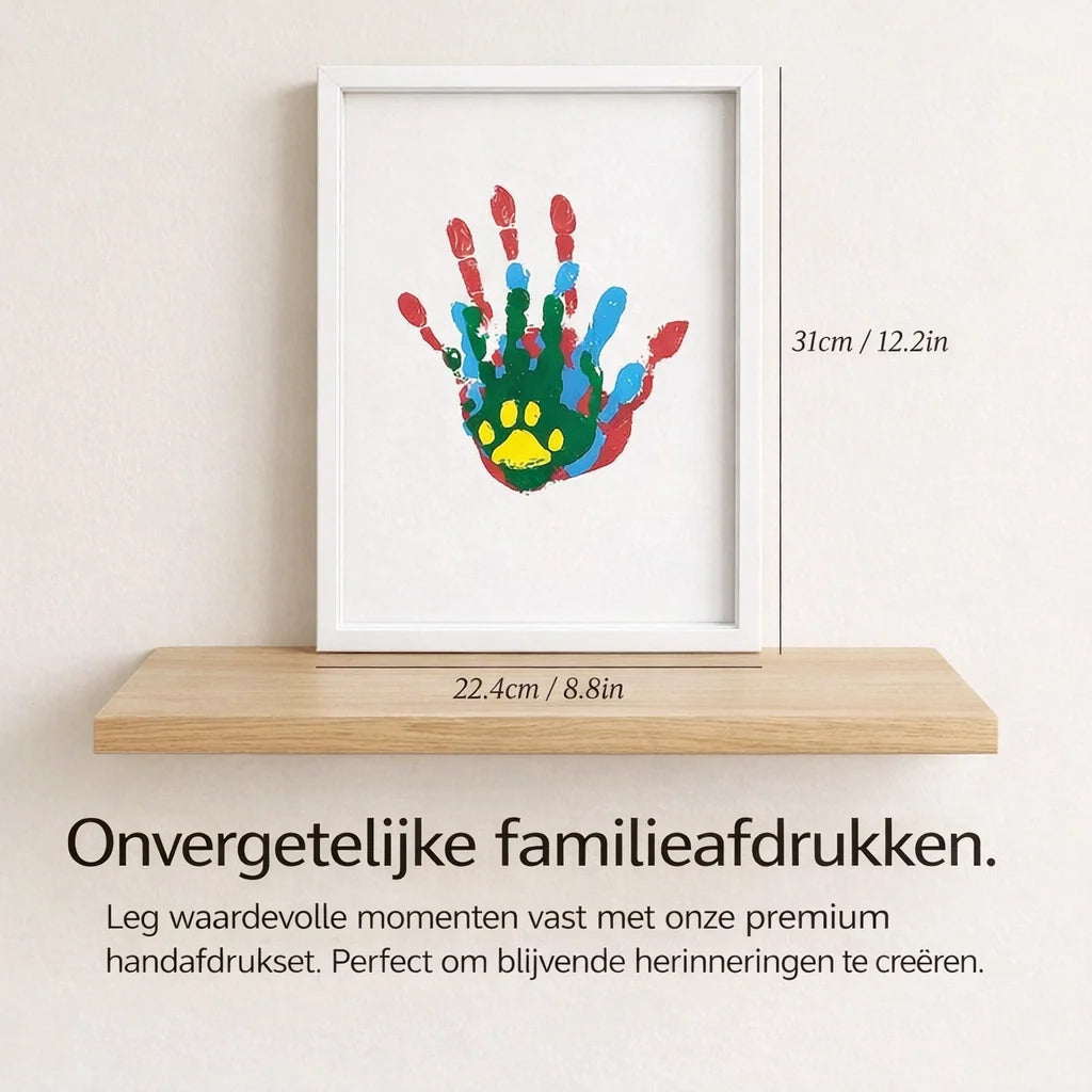 Family Handprint Kit | Complete DIY & Child-Safe Paint | Includes Frame