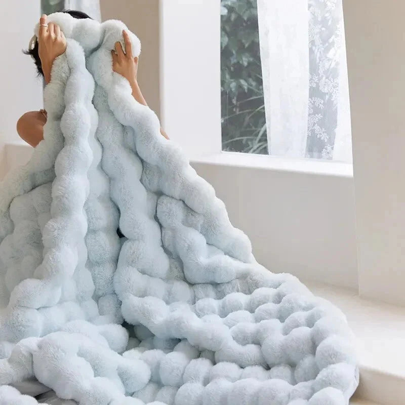 Faux Fur Blanket | Extra-Plush & Double-Lined | All-Season Rated