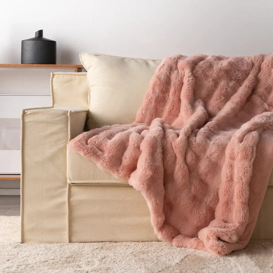 Faux Fur Blanket | Extra-Plush & Double-Lined | All-Season Rated