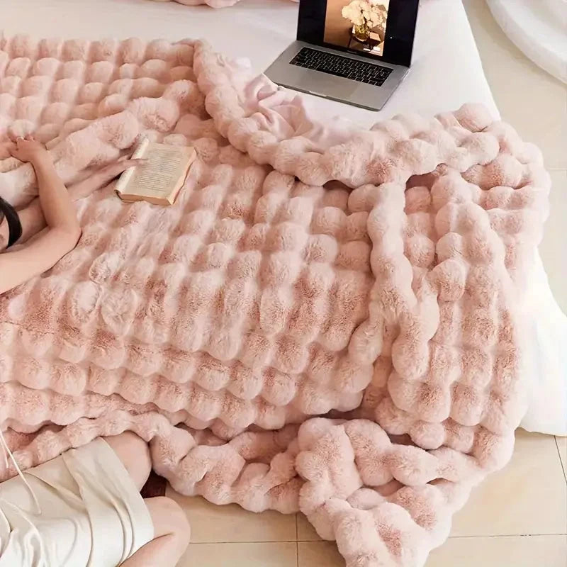 Faux Fur Blanket | Extra-Plush & Double-Lined | All-Season Rated