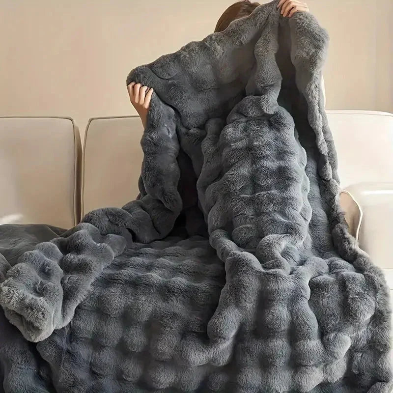 Faux Fur Blanket | Extra-Plush & Double-Lined | All-Season Rated