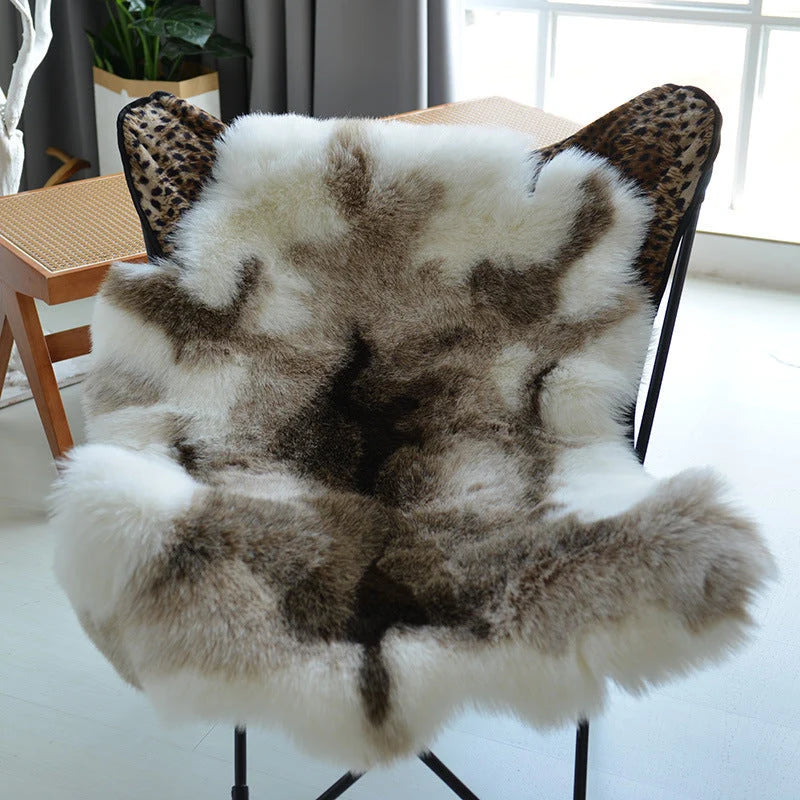 Faux Sheepskin Rug | Plush Acrylic Pile & Suede Backing | 110 x 88 cm