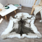 Faux Sheepskin Rug | Plush Acrylic Pile & Suede Backing | 110 x 88 cm
