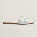 Flat Sandals | Genuine Leather, Cut-Out Design & Cushioned Footbed