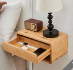 Floating Nightstands | Live-Edge Acacia Wood & Wall-Mounted | Set of 2