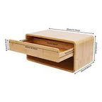 Floating Nightstands | Live-Edge Acacia Wood & Wall-Mounted | Set of 2