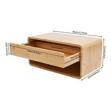 Floating Nightstands | Live-Edge Acacia Wood & Wall-Mounted | Set of 2