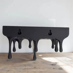 Floating Shelf | Matte Black Melting Drip Design & Concealed Mounting