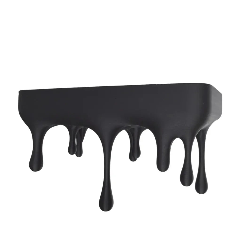 Floating Shelf | Matte Black Melting Drip Design & Concealed Mounting