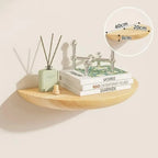 Floating Wall Shelf | Half-Round Natural Wood