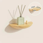 Floating Wall Shelf | Half-Round Natural Wood