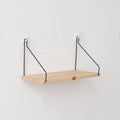 Floating Wall Shelf | Natural Wood & Angled Bracket | Space-Saving
