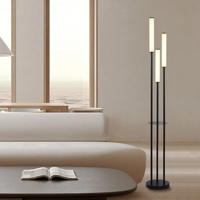 Floor Lamp | 3-Head Dimmable LED Metal & Acrylic