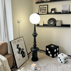 Floor Lamp | Bauhaus Sculptural Design & Glass Globe | 136 cm