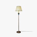 Floor Lamp | Fabric Shade & Metal Base | Dome Shade