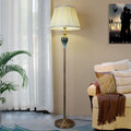 Floor Lamp | Fabric Shade & Metal Base | Dome Shade