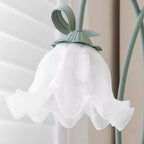 Floor Lamp | Floral Sculptural Design & Green Matte Metal