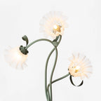 Floor Lamp | Floral Sculptural Design & Green Matte Metal