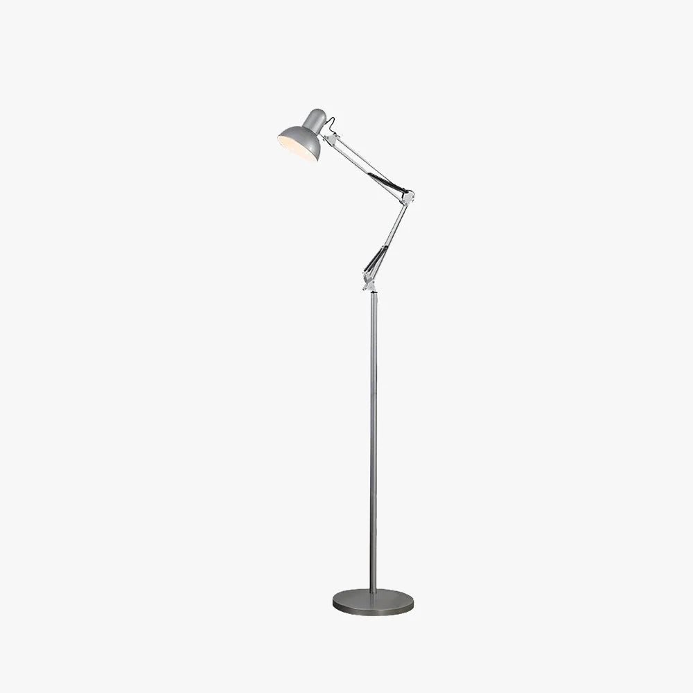 Floor Lamp | Folding Adjustable Metal Frame & Iron Shade | 5 Colours