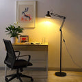 Floor Lamp | Folding Adjustable Metal Frame & Iron Shade | 5 Colours