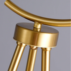 Floor Lamp | Globe Glass Shade & Metal Tripod | Bulb Included