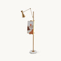 Floor Lamp | Gold Frame & Marble Base | Artwork Accent Lighting