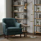 Floor Lamp | Gold Frame & Marble Base | Artwork Accent Lighting