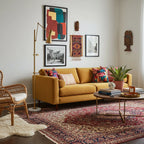 Floor Lamp | Gold Frame & Marble Base | Artwork Accent Lighting