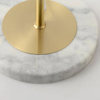 Floor Lamp | Gold Frame & Marble Base | Artwork Accent Lighting