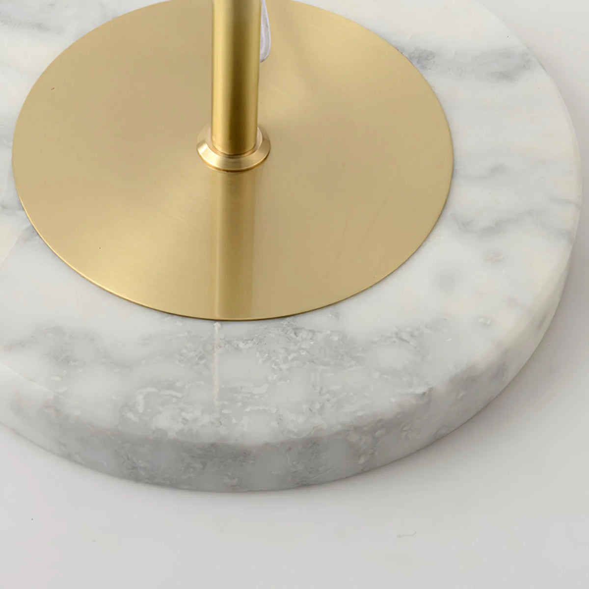 Floor Lamp | Gold Frame & Marble Base | Artwork Accent Lighting