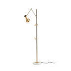 Floor Lamp | Gold Frame & Marble Base | Artwork Accent Lighting